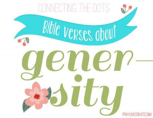 collection of #Bible verses about generosity #scripture