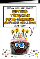 Happy birthday - 42 years old card - Product #277592