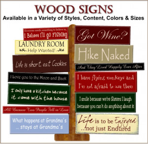 Wood Signs with Quotes for Home or Office