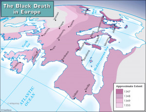 black death map