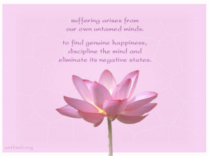 ... arises from our own untamed minds – Eliminate negative thoughts