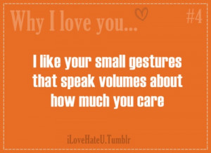 Small gestures