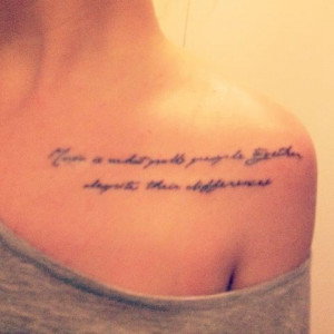 Quote Collar Bone Tattoos For Girls