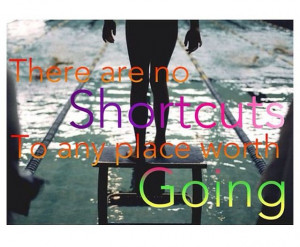 No Shortcuts - but why would you want to when you're swimming?