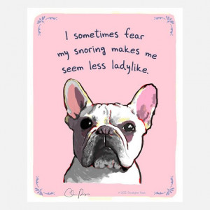 Snoring French Bulldog Poster