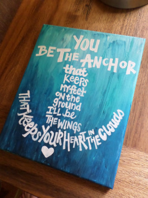 Anchor Quote Painted Canvas 8x10in