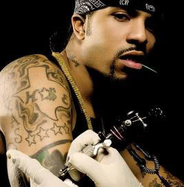 Houston Texas Rapper Slim Thug Getting Tattooed