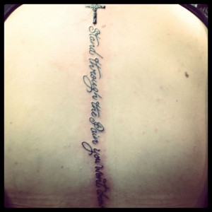 Spinal Cord Quote Tattoo Superchick lyrics spine tattoo
