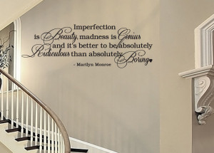 ... IS BEAUTY... Marilyn Monroe Vinyl Wall Decal Sticker Art Quote