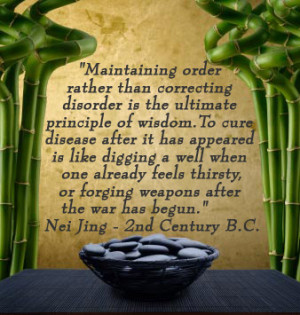 Maintaining order rather than correcting disorder is the ultimate ...