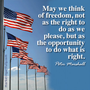May we think of freedom, not as the right to do as we please, but as ...