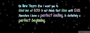 Perfect Beginning New Year Facebook Cover