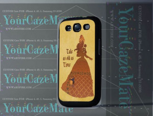 DIsney Belle Beauty Quotes For Samsung Galaxy S3 Rubber Black Case