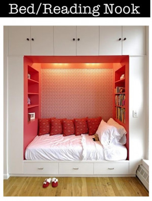 Another bedroom/reading nook. All your favorite books are within ...