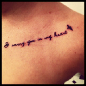 tattoo #Icarryyouinmyheart #miscarriage #pregnancyloss #foreverwithus
