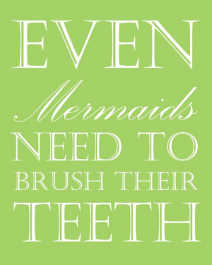 , Mermaid Art, 11 x 14 Bathroom Art, Typography Poster, wall quotes ...