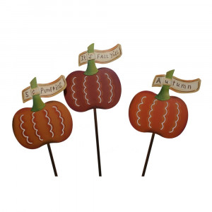... Collection Fall Pumpkin Decorations with Sayings - Set of Three F7060