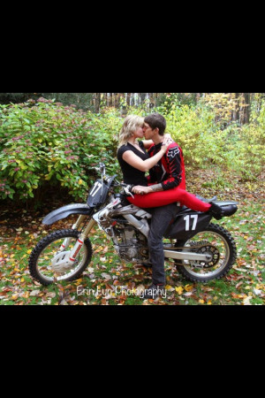 Dirt bike engagement love. Motocross love. Love on the bike :) www ...