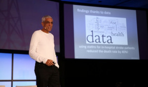 Vinod Khosla presenting at Stanford MedX conference