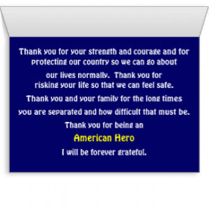 Thank You For Serving Our Country Stationery Note Card