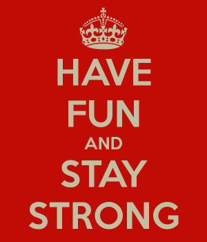 ... stay strong weekend is coming soon baby makes funny face and a