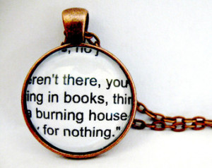 Fahrenheit 451 Quotes Book Page Nec klace Book Necklace Book Pendant ...