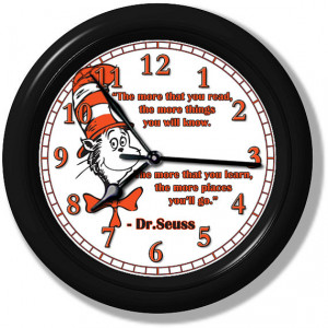 Dr. Seuss * The Cat in the Hat Quote * Unique Wall Clock - Handmade ...