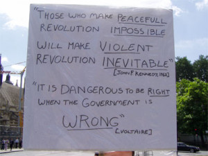 Another of Steve's Parliament Sq. Placards (photo by rikki)