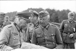 Field Marshal von Manstein, right, in the summer of 1941, possibly on ...