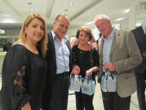 Guests with Voi goody bags.