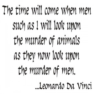Vegetarian Quote Leonardo Da Vinci | Sticker