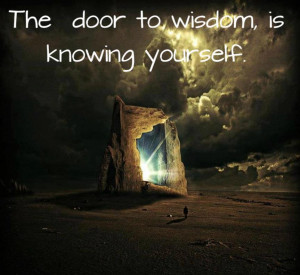 The door to wisdom is knowing yourself