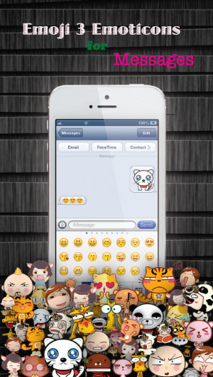 Emoji 3 Emoticons for Whats.App, Kik Messenger, SMS, WeChat & Messages