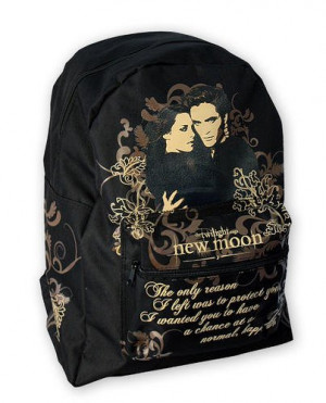 ... Saga: New Moon - Merchandise (Backpack - Embrace & Quote) (Size: 12