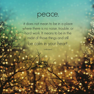 Wishing you peace and a calm heart this holiday season. I'm so ...