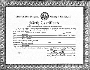 Helen Keller Birth Certificate