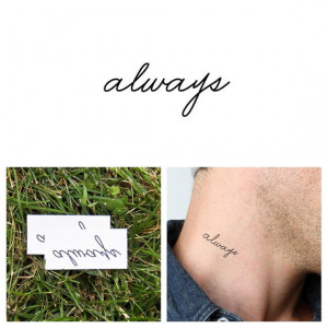 Quotes Always Temporary Tattoo Set of 2 by Tattify on Etsy, $5.00