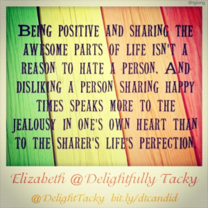 Awesome quote from Elizabeth at Delightfully Tacky (Full piece: http ...