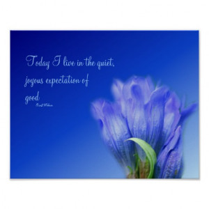 Gentian Flower Life Attitude Inspirational Quote Posters
