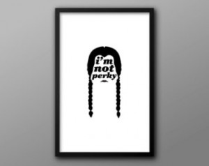 Wednesday Addams, Silhouette Quote Poster // Typographic Character ...