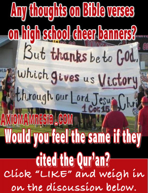 ... To Display Banners With Bible Verses At Football Games? [Video