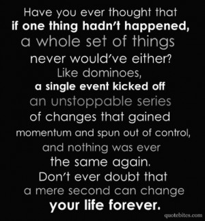 everything happens for a reason