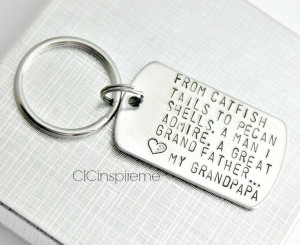 Hand stamped Dog Tag Key Chain Customizable #Quote $32