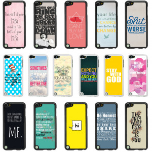 Sayings Quotes Case Cover for Apple iPod Touch 4 5 4th 5th Generation ...