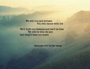 ... , love, lyrics, mumford and sons, quote, run, sad, scream, song, us