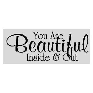 You are beautiful...Wall Quotes Words Sayings Removable Wall Lettering ...