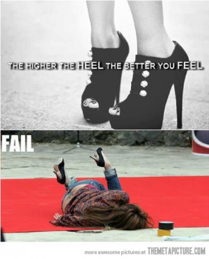 funny high heels faceplant