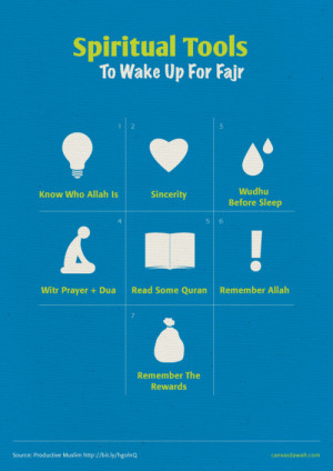 islamic-quotes:Spiritual Tools To Wake Up For Fajr.