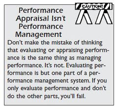 it in your head. Performance appraisal is not the same as performance ...