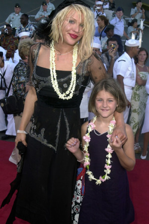 Courtney and Frances Bean attend the premiere of 